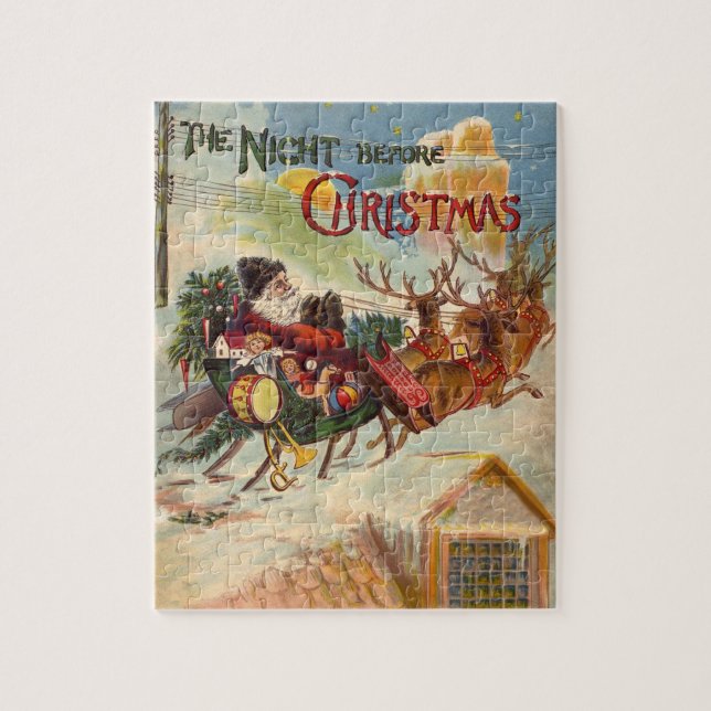 Puzzle Noël vintage, la veille de Noël (Vertical)