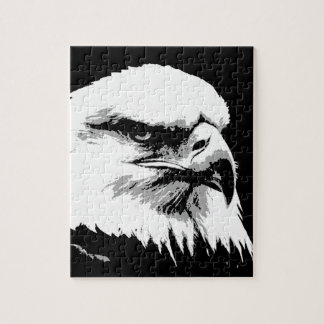 Puzzle Noir Blanc Américain Bald Eagle pop art