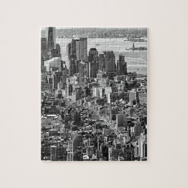 Puzzle Noir blanc New York City Skyline (Vertical)