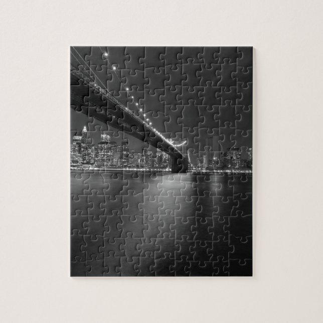 Puzzle Noir blanc New York City Skyline (Vertical)