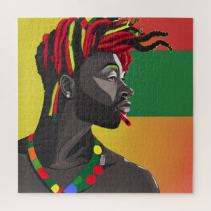Puzzle Noir Brut Africain Américain Homme Junetten King