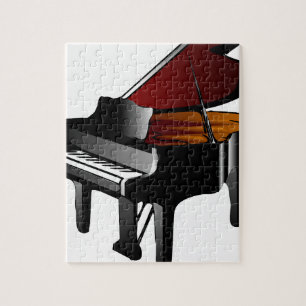 Puzzle noir de lustre de piano