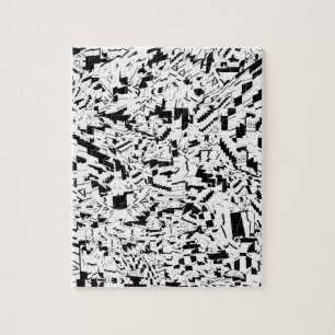 Puzzle noir et blanc de formes