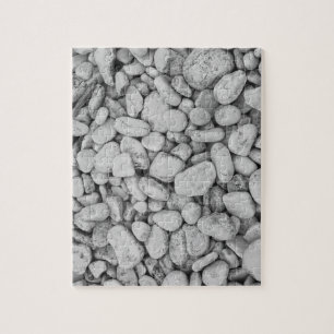 Puzzle noir et blanc de photo de roches rondes