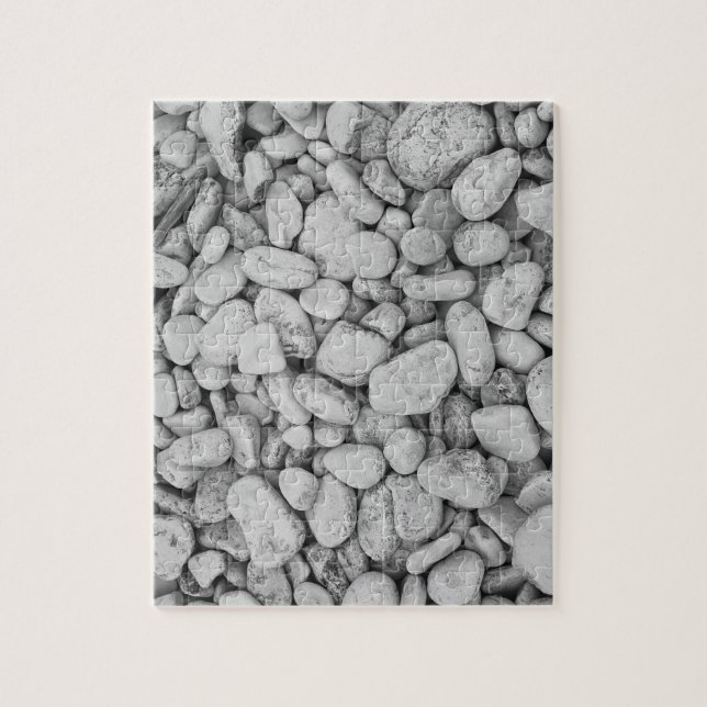 Puzzle noir et blanc de photo de roches rondes (Vertical)