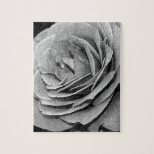 Puzzle noir et blanc de rose