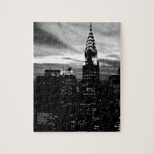 Puzzle Noir et blanc New York City Midtown Photo Art