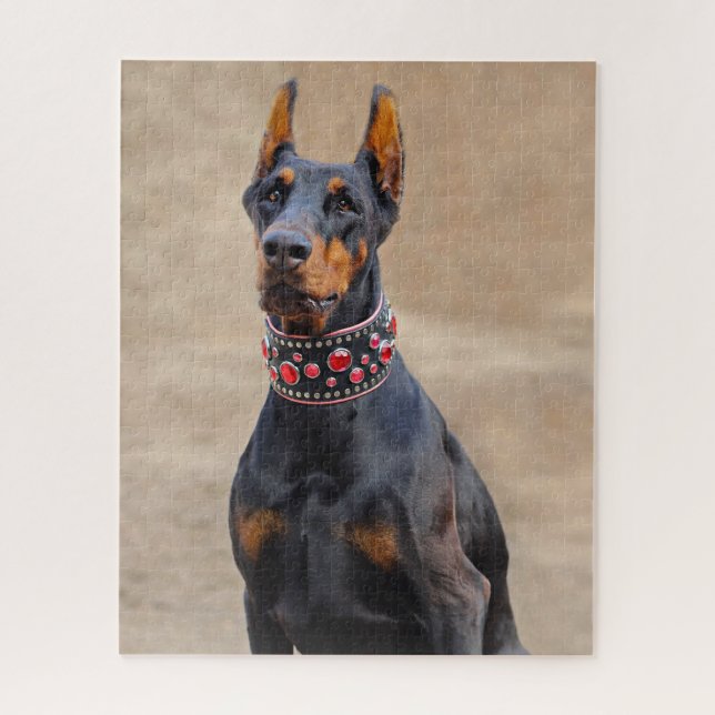Puzzle Noir et Tan Doberman Pinscher (Vertical)