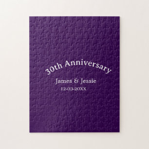 Puzzle nom de date d'anniversaire de mariage 30 ans viole