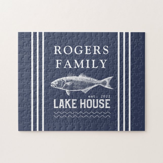 Puzzle Nom de famille de la maison du lac (Horizontal)