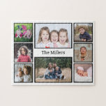 Puzzle Nom de famille personnalisé 8 Collage photo<br><div class="desc">Un collage photo famille puzzle puzzle pour personnaliser avec 8 de vos photos préférées.</div>