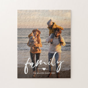 Puzzle Nom de famille personnalisé avec écriture moderne