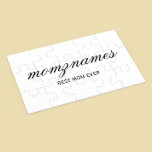 Puzzle Nom de la calligraphie personnalisée de la meilleu<br><div class="desc">Célébrez les mamans spéciales de votre vie avec notre design personnalisé Best Mom Ever Calligraphy Name, parfait pour la fête des mères, les anniversaires, ou toute occasion de montrer votre amour. Ce cadeau élégant et personnalisable est idéal pour toutes les mamans, qu’elles soient la meilleure maman au monde, maman-chien, maman-chat...</div>