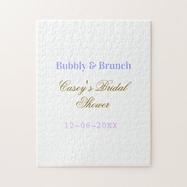 Puzzle Nom de la date de la baby shower bulle et brunch v (Vertical)
