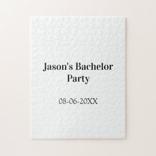 Puzzle Nom de la fête de Bachelor date simple minimal mei