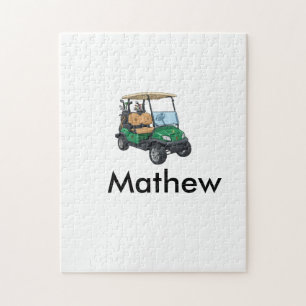Puzzle Nom de voiture de golf verte pour cadeaux pour gar
