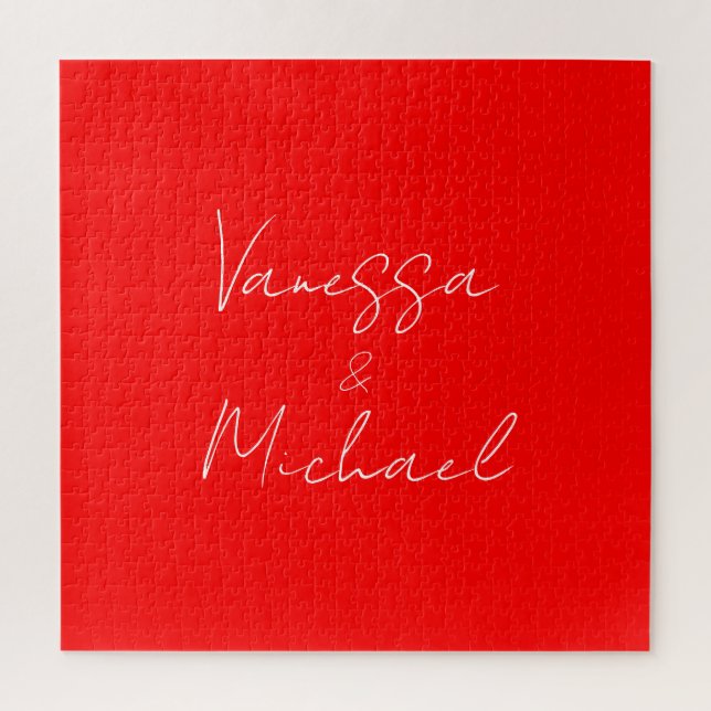 Puzzle Nom d'écriture professionnelle mariage personnalis (Vertical)