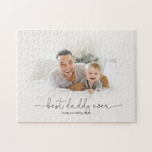 Puzzle Nom du masque photo Best Daddy Ever Watercolor
