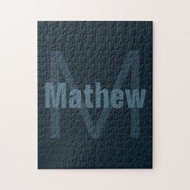 Puzzle Nom modifiable moderne (Vertical)