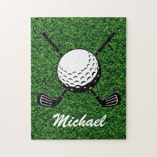 Puzzle Nom personnalisé Boule de golf Boule Golfer Golfin