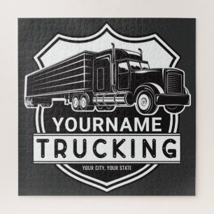 Puzzle NOM personnalisé Camions Big Rig Semi Trucker