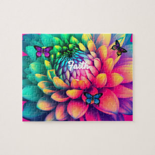 Puzzle Nom personnalisé Fleur