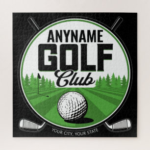 Puzzle NOM personnalisé Golfing Pro Golf Club Player