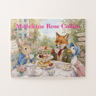 Puzzle Nom personnalisé Lapin Classique Renard & Canard