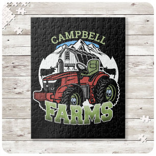 Puzzle Nom personnalisé Pays Fermes Grange Tracteur Fermi