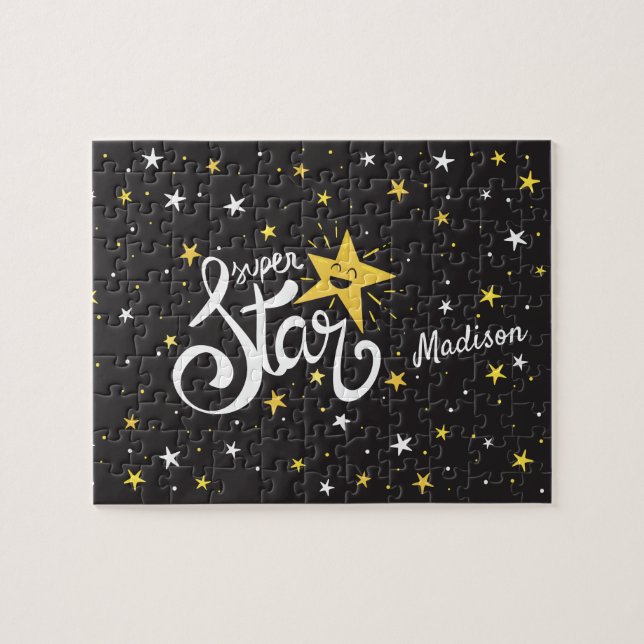 Puzzle Nom personnalisé Superstar (Horizontal)