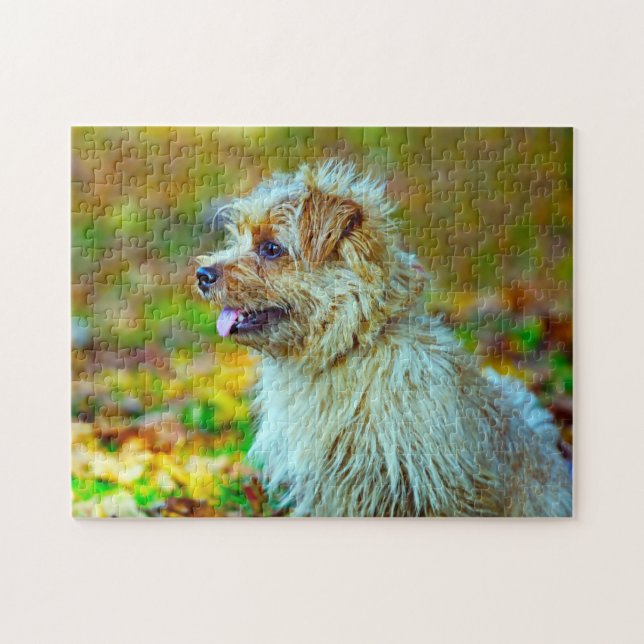 Puzzle Norfolk terrier Chien. (Horizontal)