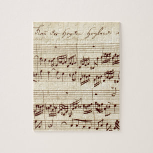 Puzzle Notes de musique ancienne - Feuille de musique Bac