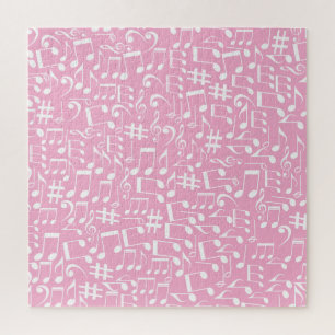 Puzzle Notes de musique blanches dansantes Musiciens Musi