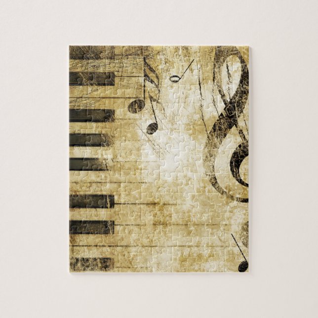 Puzzle Notes de musique de piano (Vertical)
