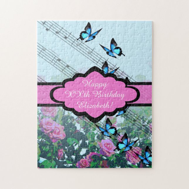 Puzzle Notes de musique de roseraie du joyeux (Vertical)