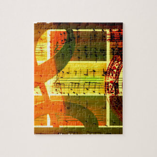 Puzzle Notes et guitare de musique