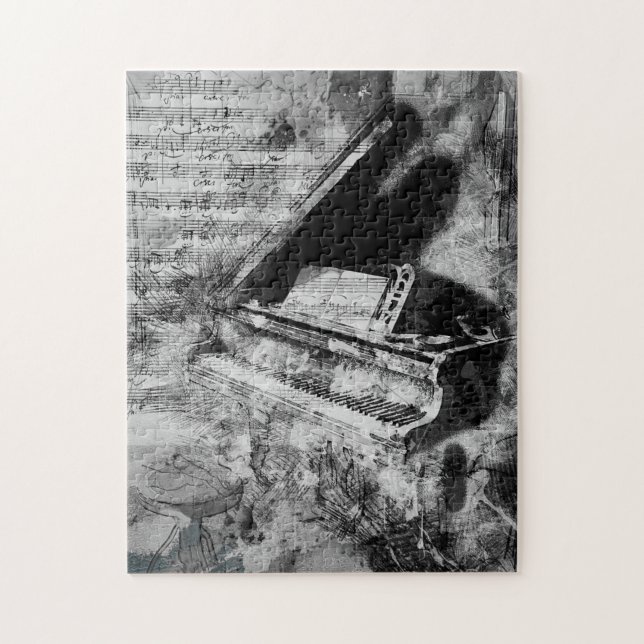 Puzzle Notes musicales du Grand Piano Musicien (Vertical)