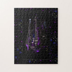 Puzzle Notes musicales et contrebasse