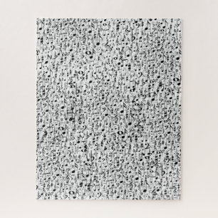 Puzzle Notes musicales fraîches et motif aléatoire de