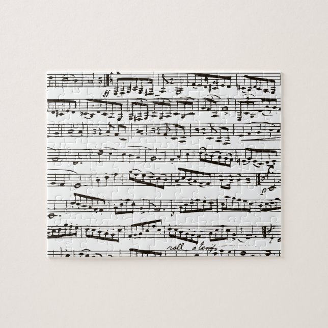 Puzzle Notes musicales noires et blanches (Horizontal)