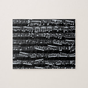 Puzzle Notes noires et blanches de musique