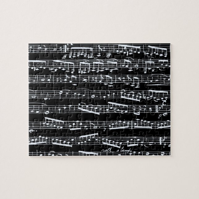 Puzzle Notes noires et blanches de musique (Horizontal)