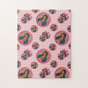 Puzzle Notre-Dame de Guadalupe Carnet rose Roses