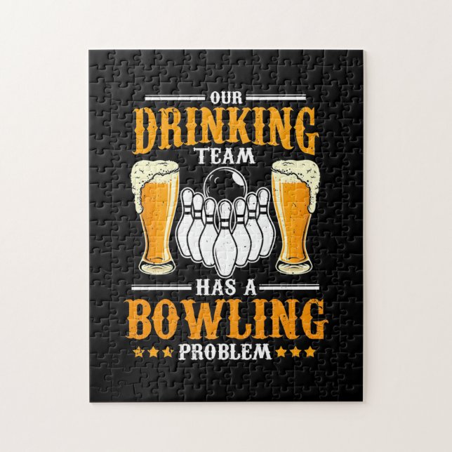Puzzle Notre Équipe De Boissons A Un Problème De Bowling (Vertical)