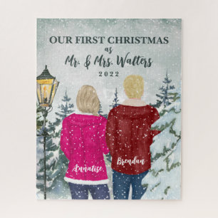 Puzzle Notre premier Noël en tant que M. et Mme Marié