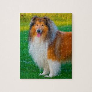Puzzle Notre Rough Collie, l'animal de compagnie de notre