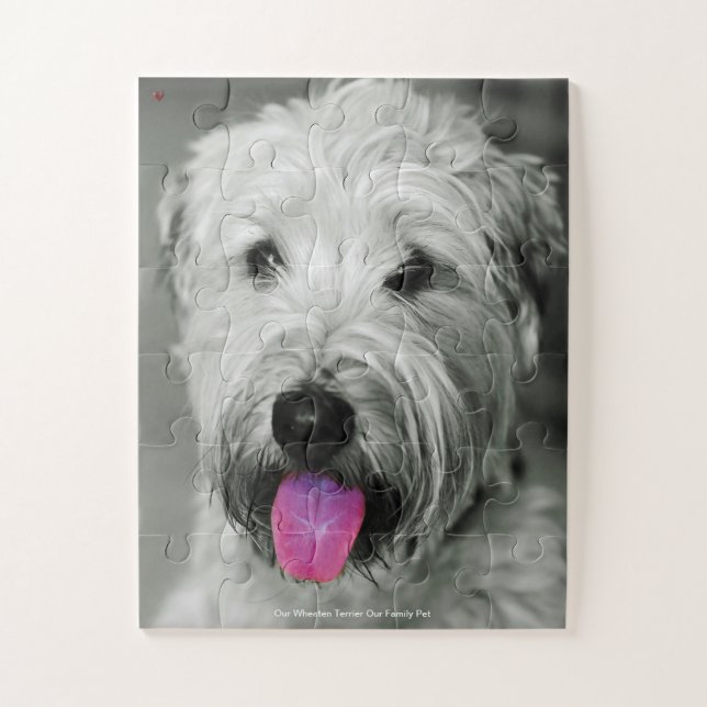 Puzzle Notre Terrier Wheaten, l'animal de compagnie de no (Vertical)