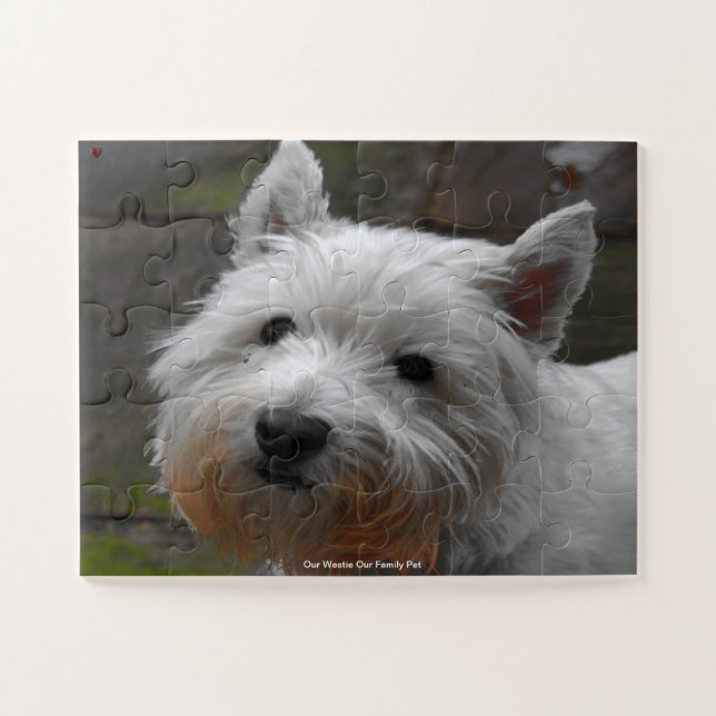 Puzzle Notre Westie Notre Animal De Famille (Horizontal)