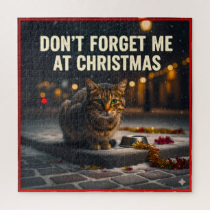 Puzzle N'oubliez pas les pauvres chats à Noël