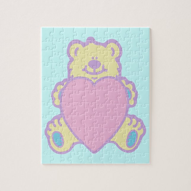 Puzzle Nounours Teddy Bear Cœur d'Amour (Vertical)